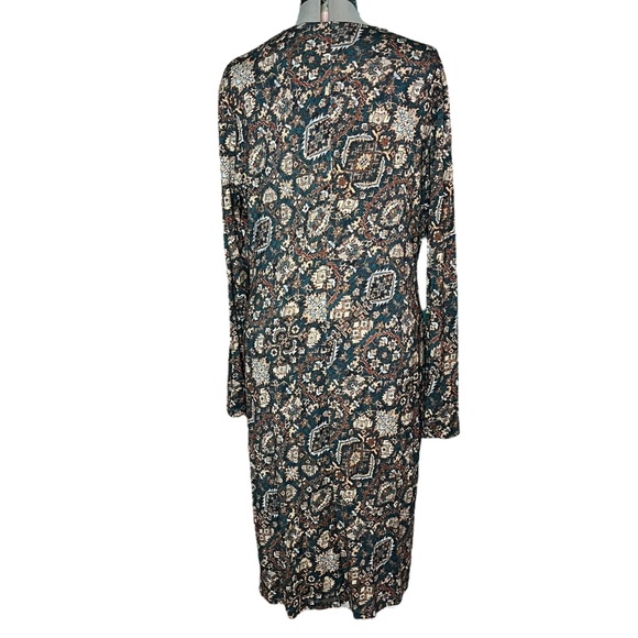 Peruvian Connection Ariana Faux Wrap Dress Long Sleeve Size XL - Picture 2 of 7